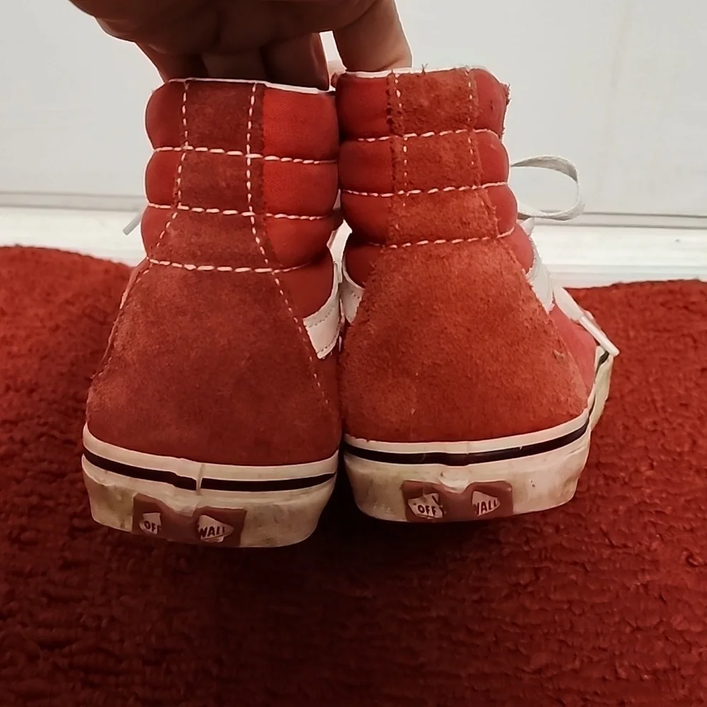 VANS high top sneakers red/white size men 5.5 and women 7